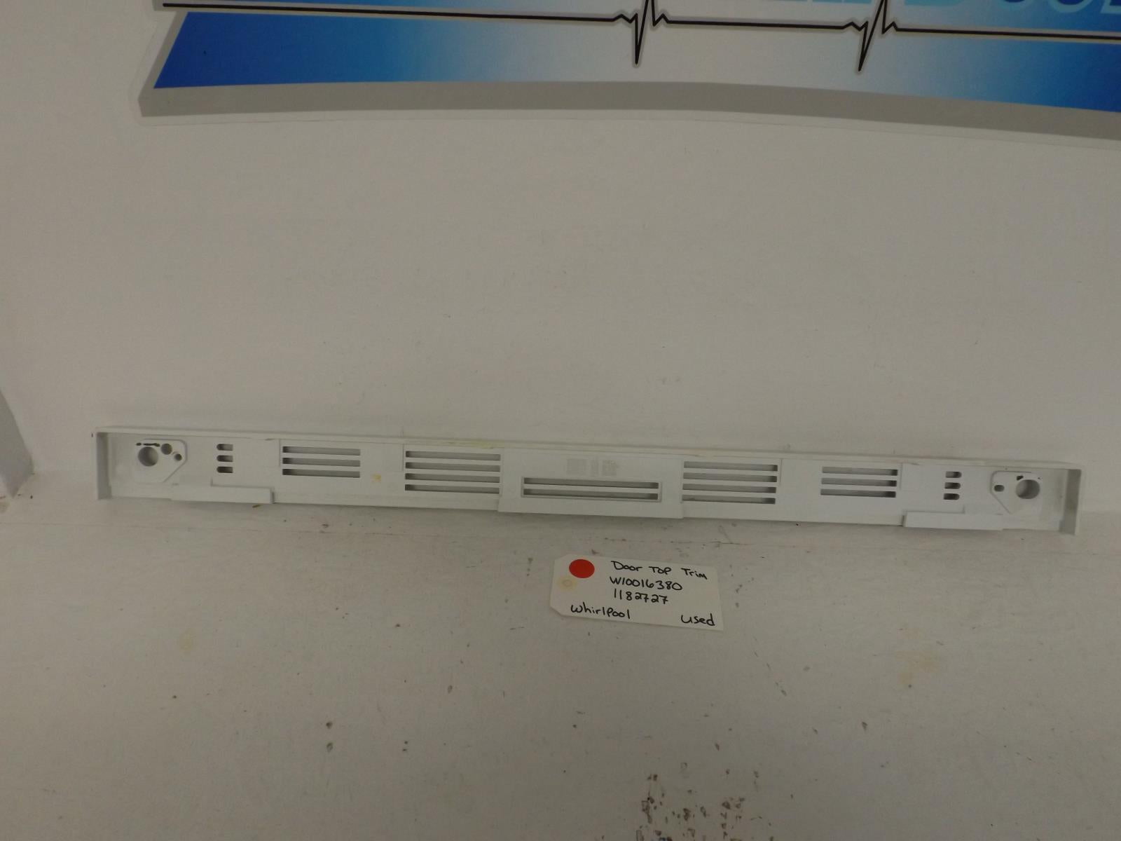Whirlpool Stove W10016380 1182727 Door Top Trim Used Whirlpool Stove W10016380 1182727 Door Top Trim Used